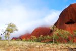 Uluru in the mist
