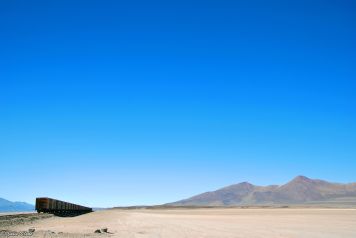 train in Uyuni Salt Flats, Bolivia