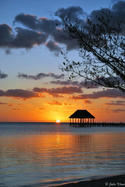 Sunset on Holbox island, Mexico
